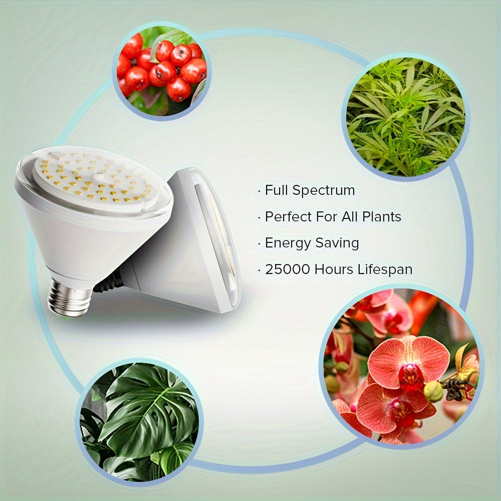 SANSI BR30 24W Full Spectrum LED Grow Bulb, 200W Equivalent Plant Grow Light, 120° Wide Beam, 4000K Daylight, E26 Base for Indoor Plants, Seed Germination & Flowering