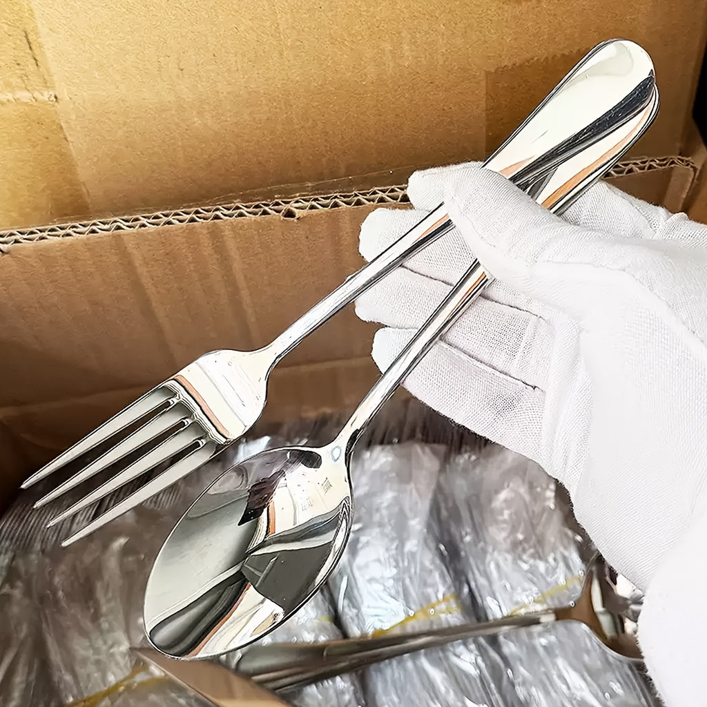 5-Piece Set Silver Stainless Steel Dinner Spoons, 7.9-Inch Soup Spoon, Large Spoon, Mirror Polished, Dishwasher Safe – Perfect for Home, Restaurant, Christmas, Halloween, Parties