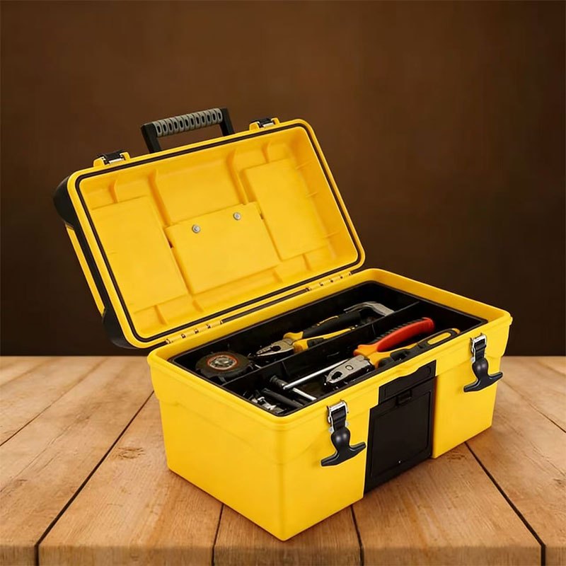 8-Piece Set: 4 Handles & 4 Fastening Clamps, Quick-Release Clamps with T-Handle & Elastic Shock Absorber - Ideal for Toolboxes, Vehicle Engines & Heavy-Duty Hood Mounting Brackets | Tool-Free | Locking Lever