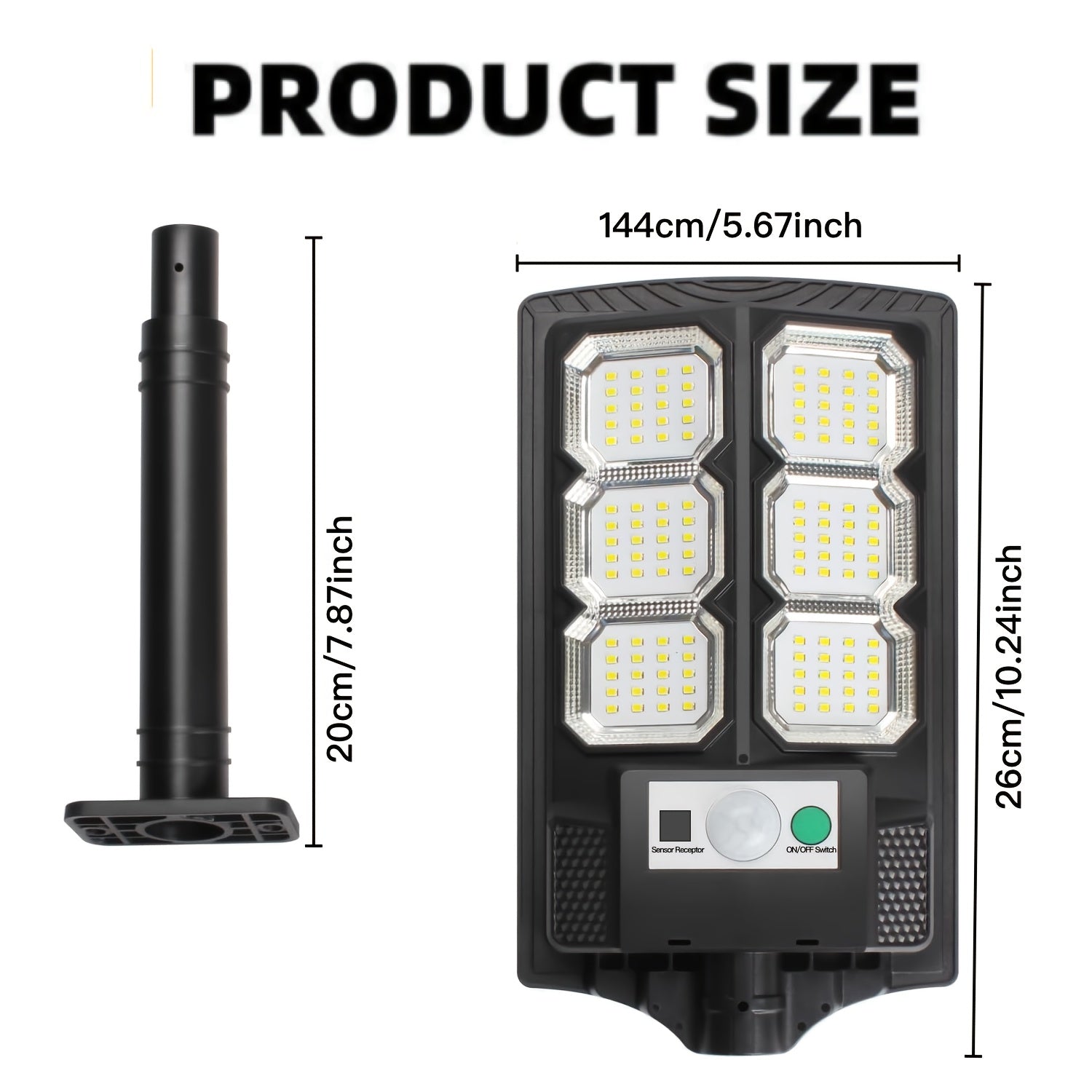 Solar Wall Light | LED Outdoor Street Light 96/192 LED Beads | IP65 Protection Rating | Remote Control Included | High Brightness | Perfect for Garden & Courtyard Walls | Modern Solar Lighting Fixture, Perfectly Suited for Christmas, Halloween