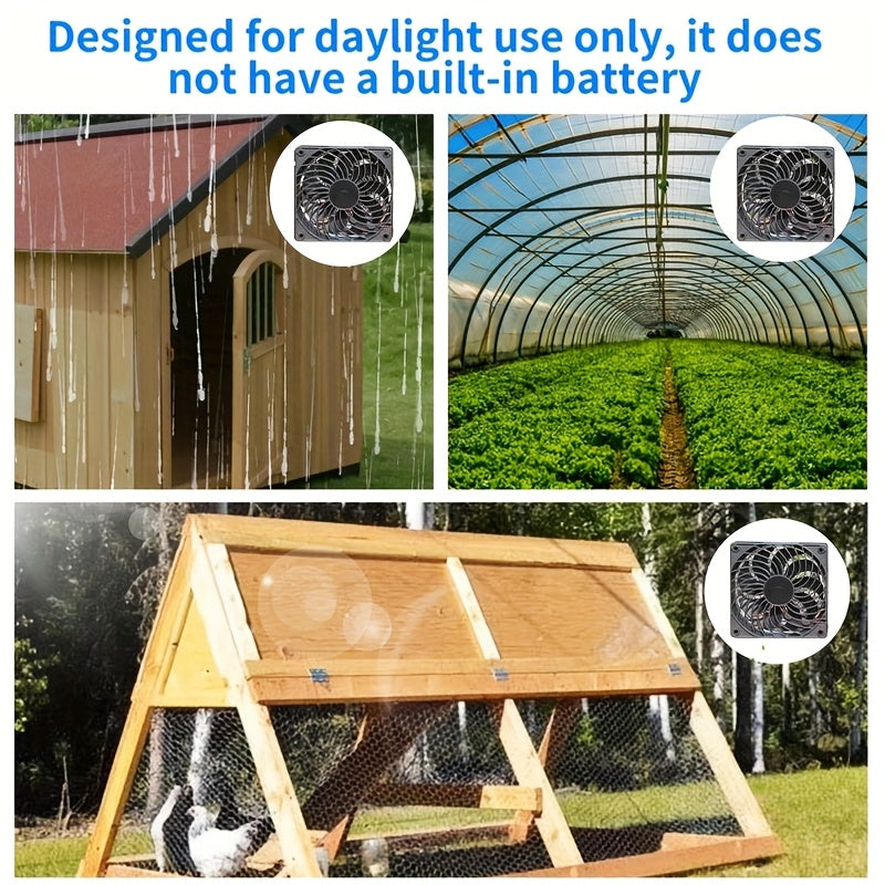 Greenhouse Plastic Film > Greenhouse Accessories > Greenhouse Ventilation Equipment, Solar Fan, Solar Exhaust Fan / Greenhouse Solar Fan / Solar Fan for Attic, Shed, Barn, Chicken Coop, Dog Kennel