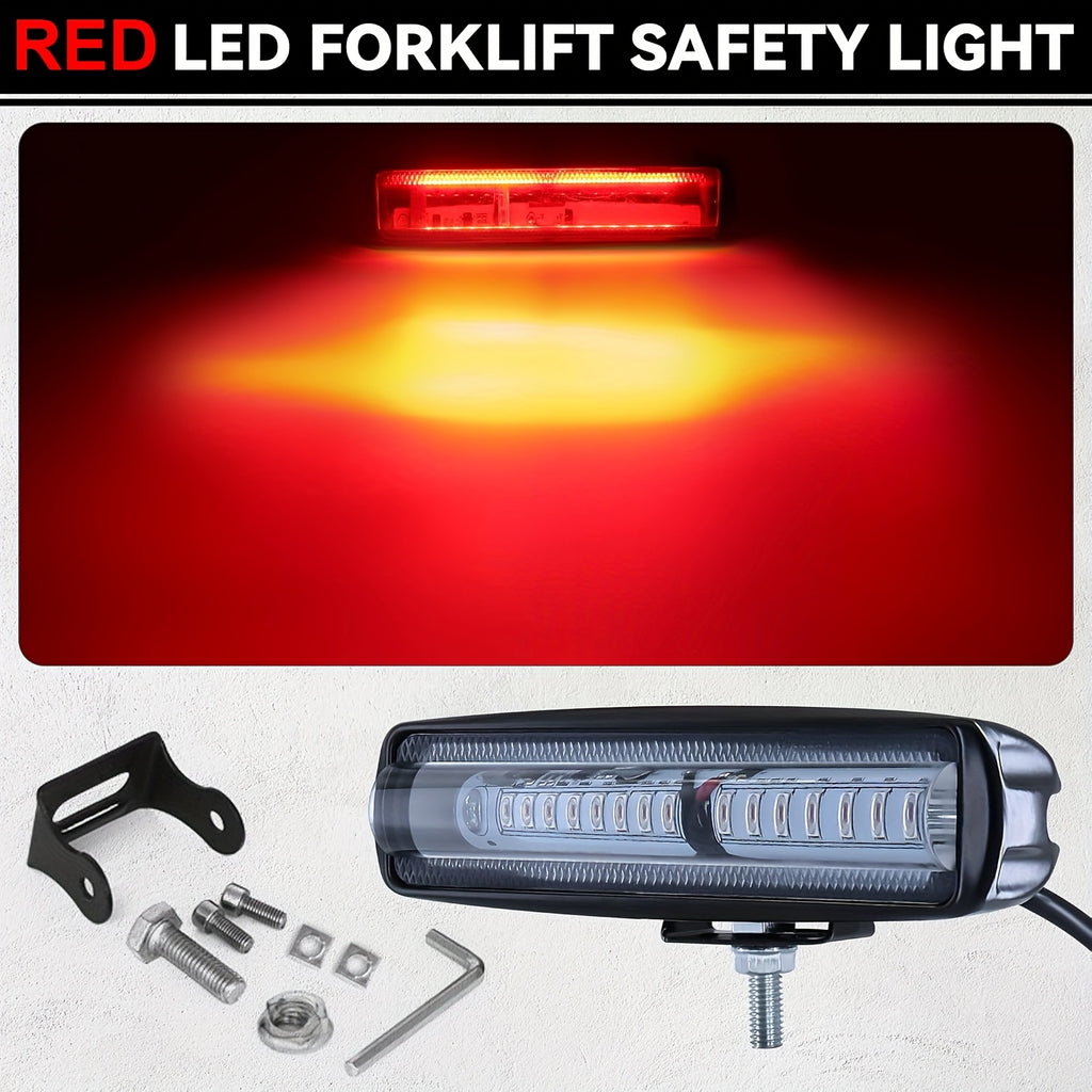 1/2-Pack LED Forklift Safety Area Light Bar, Linear LED Straight Line Light, Bracket Mounted, Wide Voltage Hardwired Available, Red Yellow Blue Optional