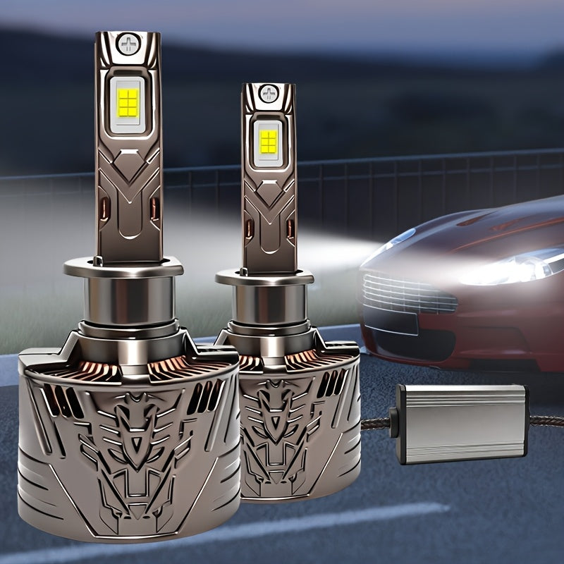 2-Pack, H11 Car LED Headlights, 59400 Lumens, 380W High Power, 12V/24V, 6500K White Light, 3570 CSP Chip, Compatible with Multiple Car Models, Easy to Install, No Battery Needed, Plug-and-Play, with Powerful Cooling Fan