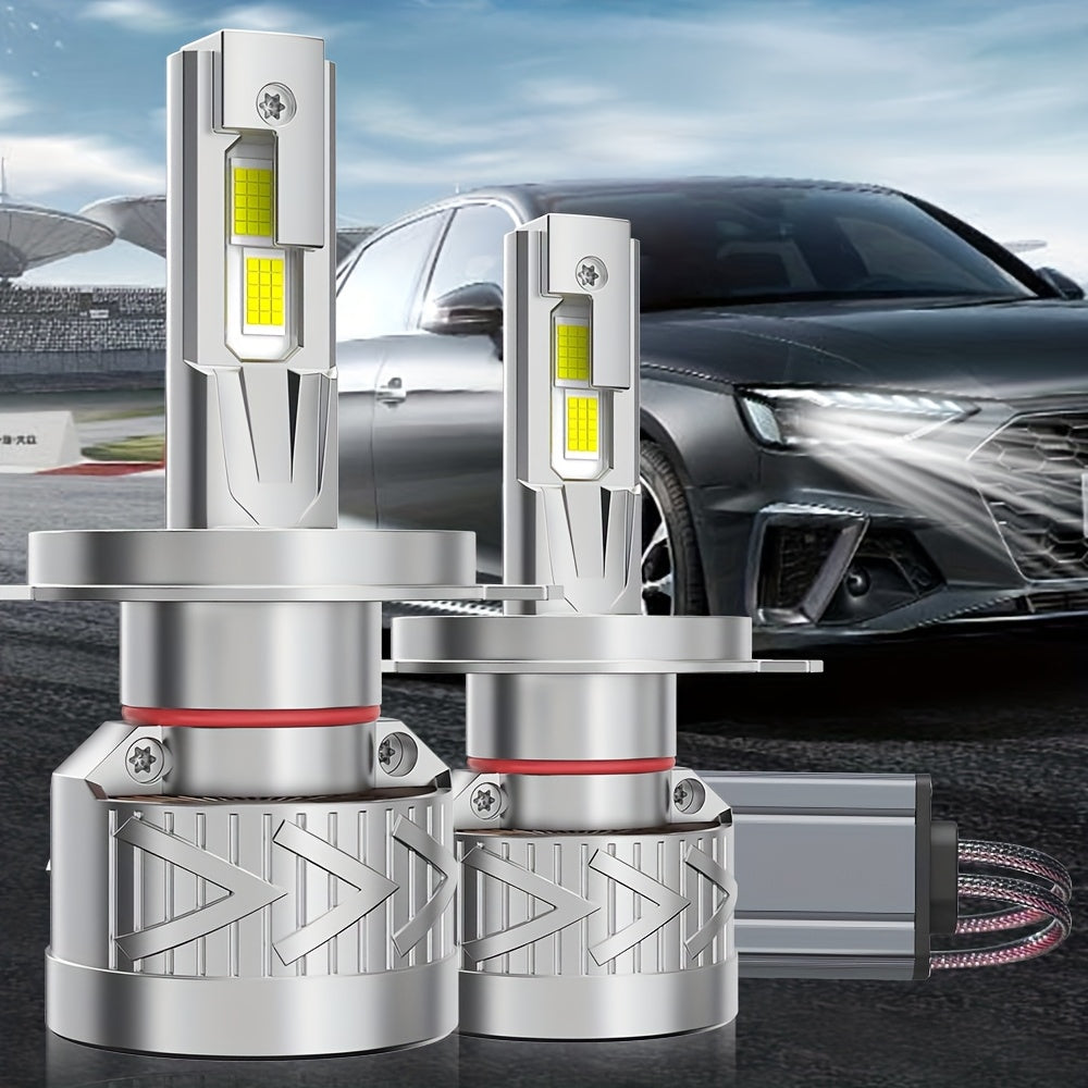 2 LED Lights High Power H1-C035 H4/H7/H1/9003/HB2/H11/9005/9006/H9/H8, 50000 Lumens, 380W, 6500K 800% Brightness 5750 CSP Chip, Vehicle Headlights 12V