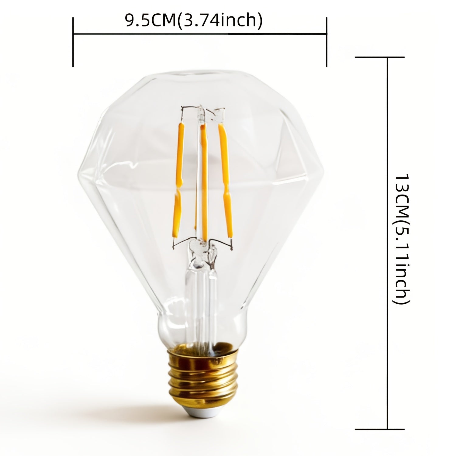 Diamond lighting bulb 120V 4W 2700K Edison bulb vintage LED bulb 4W non-dimmable special decorative bulb