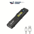 Smile Shark - 1pc LED Flashlight - COB Side Light Rechargeable - Portable Pocket Clip Design - Digital Display - Ideal for Camping / Outdoors / Outdoor Sports - Powerful / Ultra-Bright / Bright Emergency - Home Use (Home Safety)