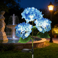 Outdoor Solar LED Light for Garden Decoration, Hydrangea Flower Design, Suitable for Pathways, Patios, and Lawns