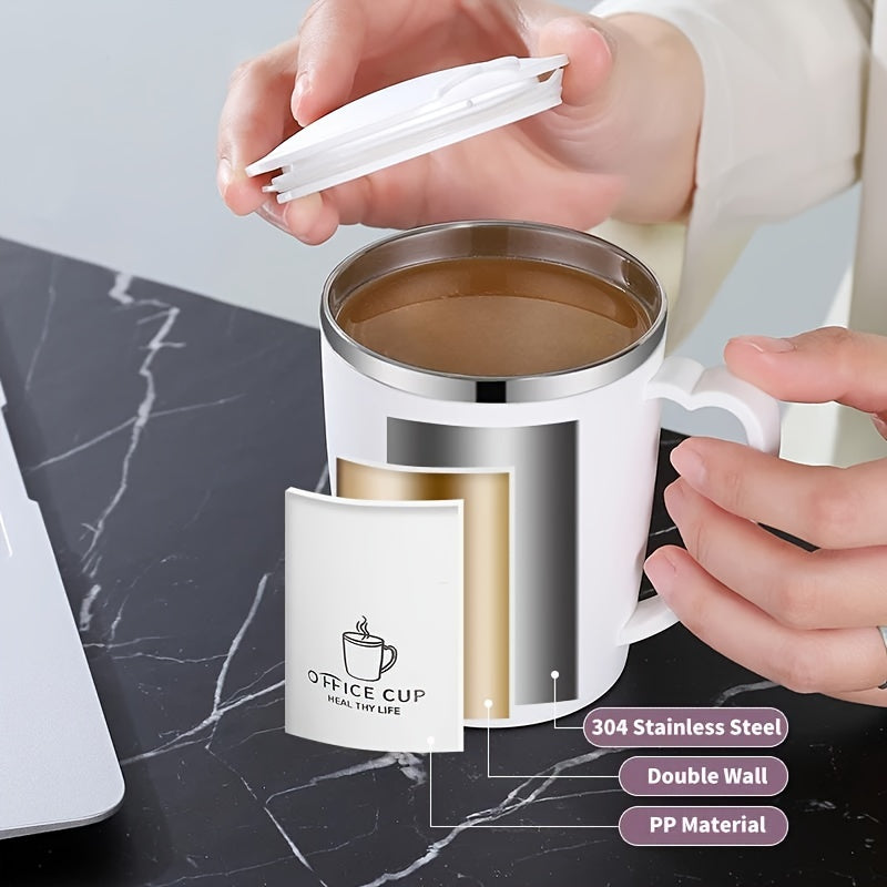 304 Stainless Steel Double Wall Insulated Water Mug, Colorful Double Layer Coffee Cup