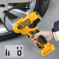 Portable Tire Inflator with Auto Shut-Off, Handheld Air Pump, 150 PSI Cordless Car Tire Pump, with Digital Pressure Gauge / LED Light, Suitable for Cars, Motorcycles, Bicycles, Balls – Compact, Rechargeable, Easy-to-Use Design, Car Accessories