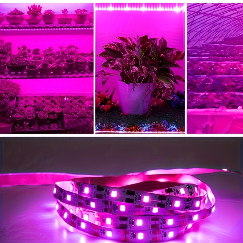 Smart Full Spectrum LED Grow Light Strip, USB Powered Indoor Plant Grow Lamp for Seedlings, Houseplants & Greenhouse Horticulture