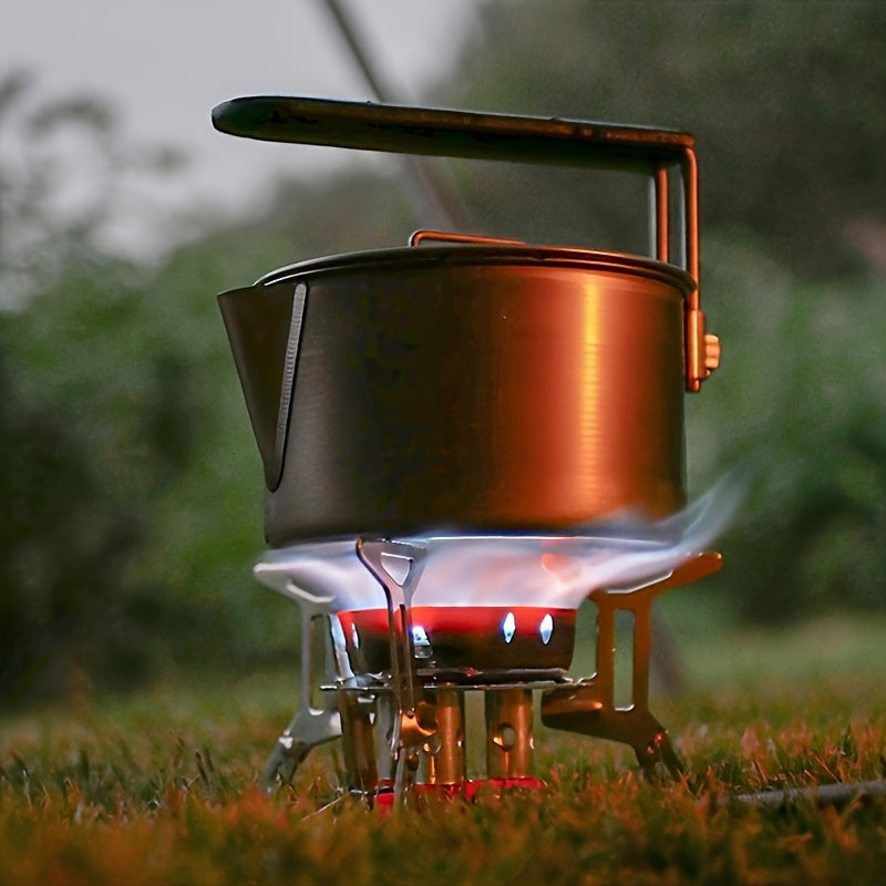 3500W/6800W Windproof Camping Stove, Camping Gas Stove Without Gas Canister Adapter, Fast Ignition, Suitcase Style, Portable Foldable Stove, Ideal for Outdoor Backpacking, Hiking and Picnic