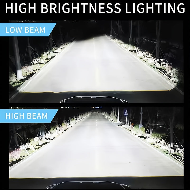 2-Pack Car LED Headlights H1 H3 H4 H7 H11 9005 Auto Light High/Low Beam LED Car Headlights, Plug-and-Play, Integrated High/Low Beam, Brightness Enhanced, CANBUS Compatible, No Battery Included