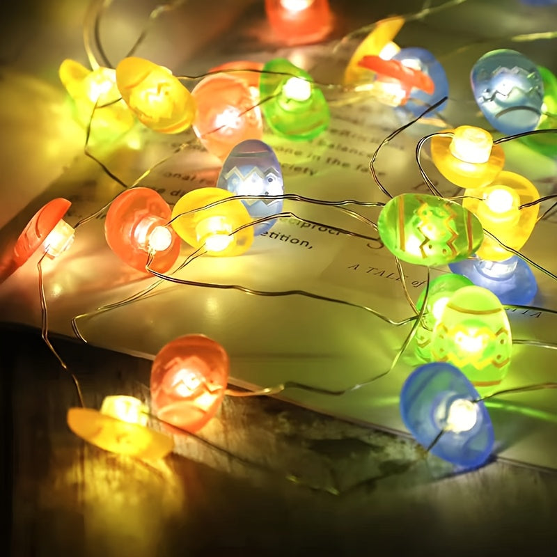 20 LED 小雞和破碎的蛋糕燈串，78 英寸 3D 塑料復活節裝飾公仔燈，電池供電，無插頭，適合房間和臥室節日裝飾