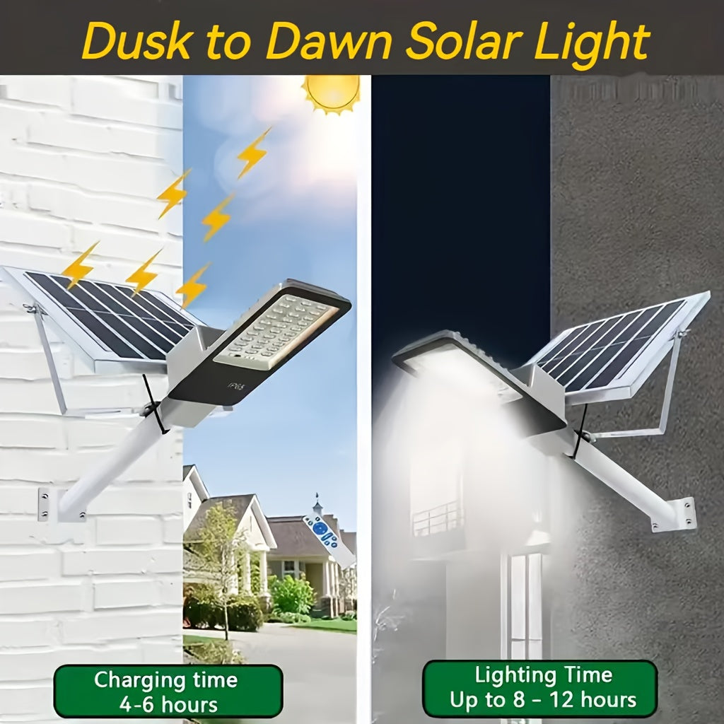 Solar Outdoor Light with 30 Lens LED Beads, Motion Sensor Light, Solar Security Light, Wall Light, Street Light, Dusk-to-Dawn Commercial Parking Lot Light, Perfect for Patio, Garage, Porch, Yard, Pathway, Outdoor Entrance