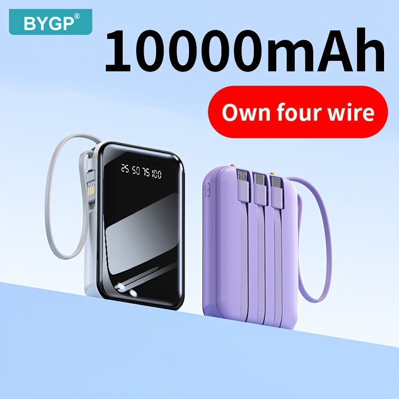BYGP 10000MAH Portable Battery Pack/Usb Phone Charger/Led Power Indicator/Flashlight, Ideal for Outdoor Emergencies, Compatible with Iphone/Android Devices, Perfect As Holiday Gifts, Portable Mobile Power Source