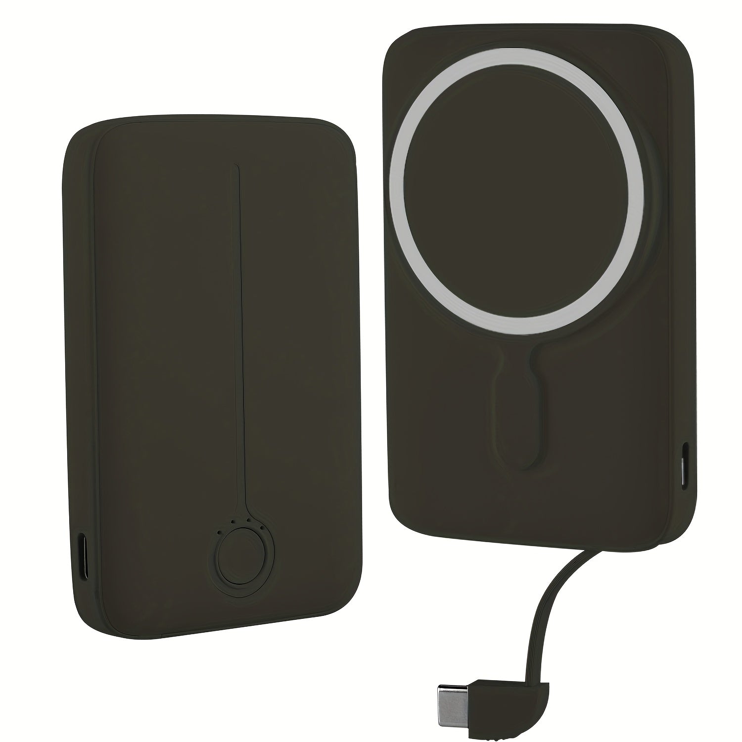 超薄 5000mAh 攜帶型充電器，纖薄無線磁吸行動電源，15W 兩向 USB-C 充電，相容於 iPhone 16/15/14/13/12 系列