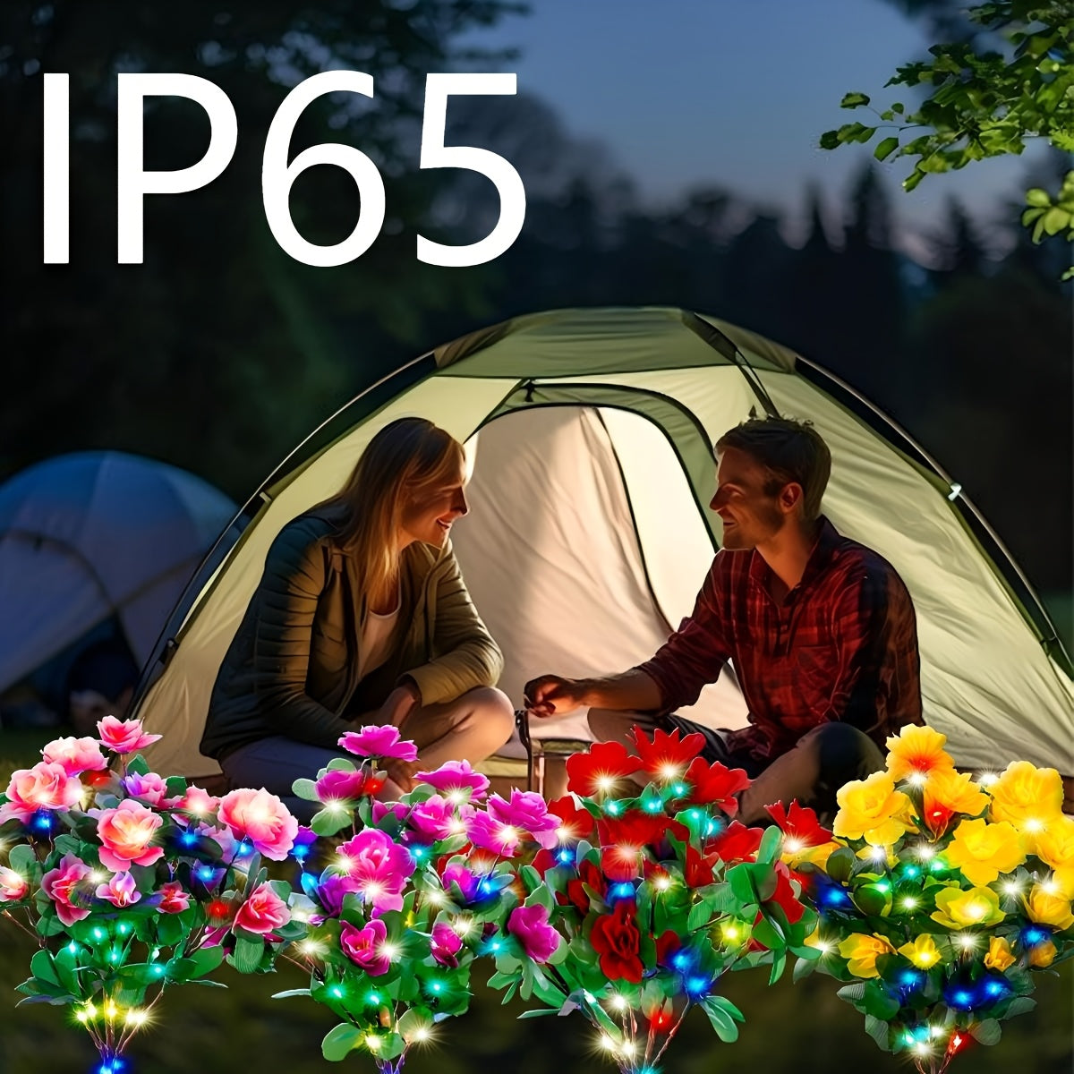 1 Pack Solar Cherry Blossom Lantern, Perfect for Independence Day, Outdoor Light for Yard Decoration, IP65 Waterproof Rating, Suitable for Halloween, Christmas & Festival Lawn Decoration