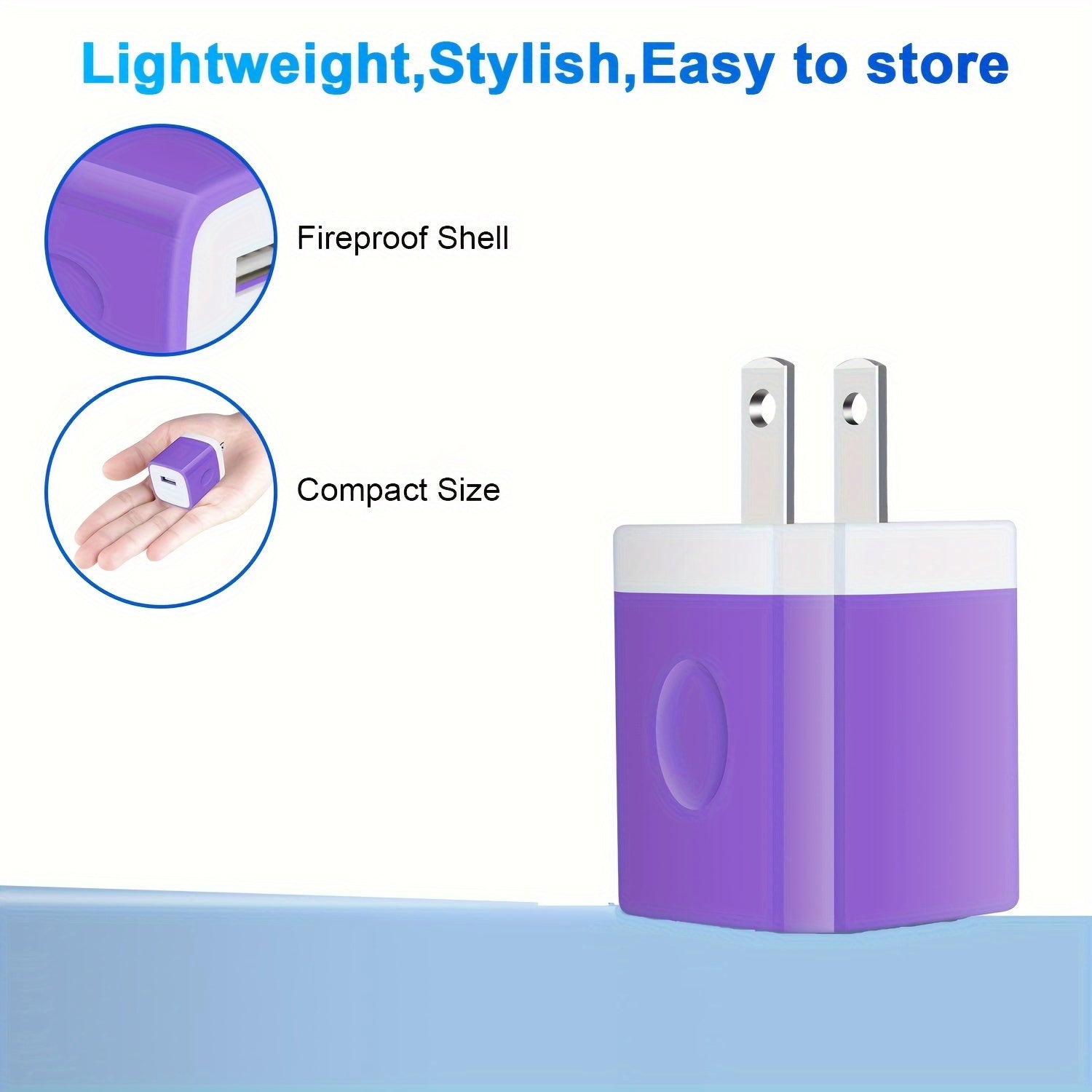 [5pcs-1Port 5W] USB Charger Wall Plug, Outlet AC Power Adapter Block Cube for iPhone, for iPad, for Samsung, for Android or Type A Phones Charge Multiple USB Hub Station Base