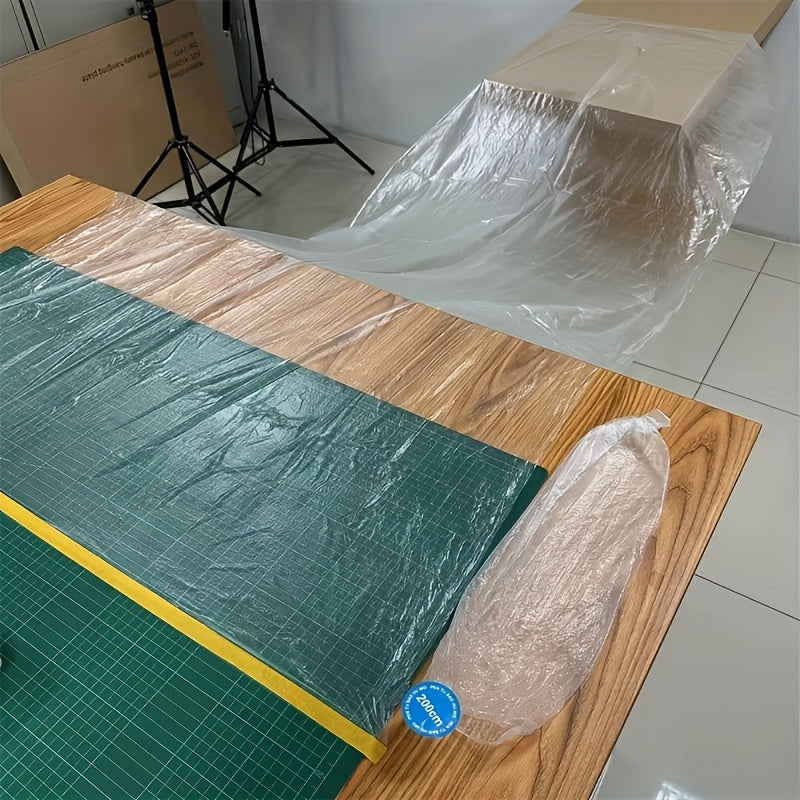 一卷预粘遮蔽膜，用于涂漆滴落的粘性塑料，以及用于家具和墙壁的多功能遮蔽纸