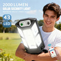 Commercial Solar Street Light with 56 LEDs, Designed for Outdoor Use, Engineered to Operate from Dusk to Dawn. These Solar Lights are Equipped with a Motion Sensor and Remote Control, Perfect for Parking Lots, Garages, Courtyards