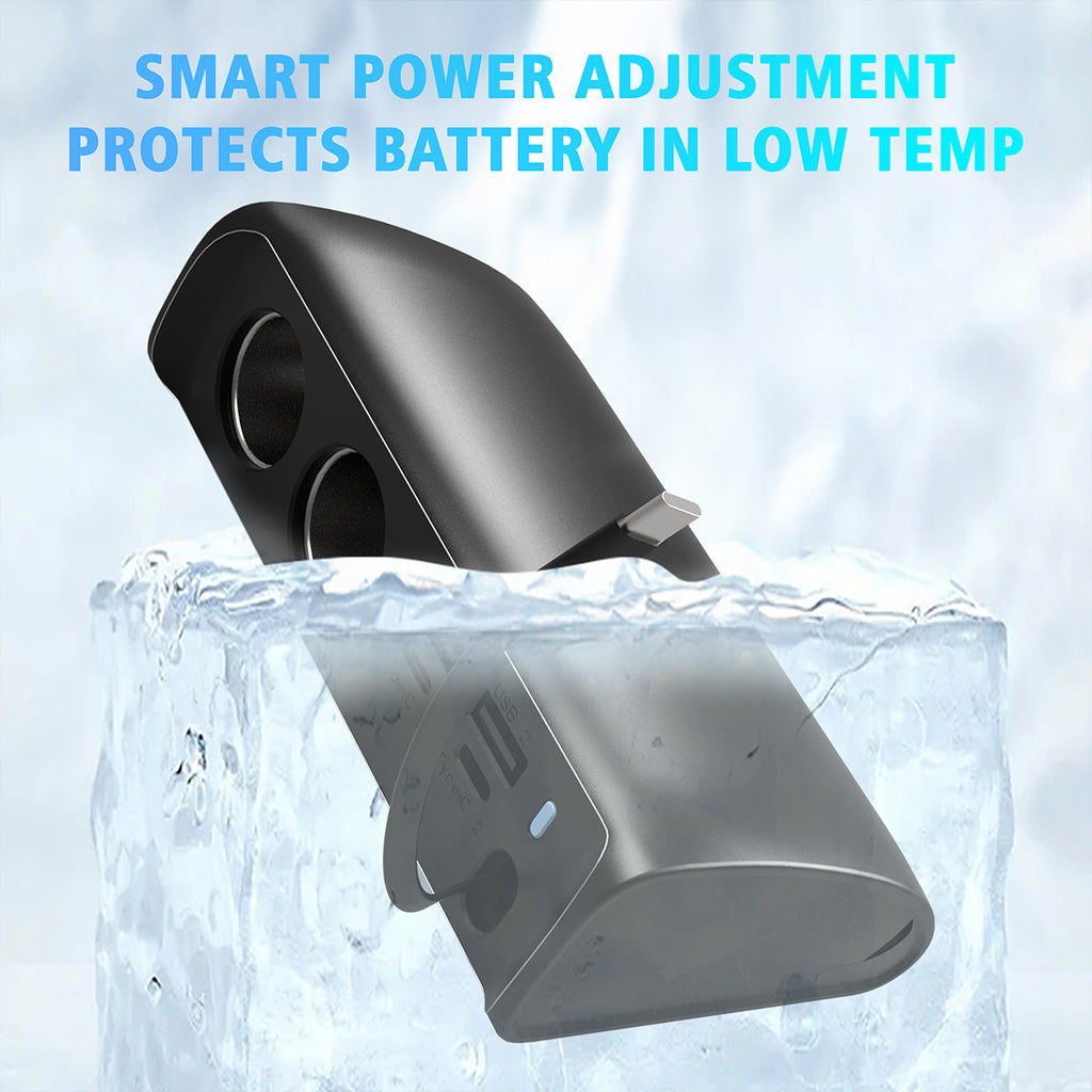 Car charger plug Equipped with Dual USB QC3.0 and Dual Type-C PD Fast Car Charger, Retractable PD 148W+ QC 3.0 Super Fast Charger, 5-in-1 Multi-function Car Charger, Stylish Glossy Finish