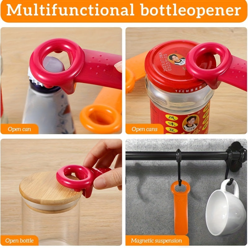 2pcs, Random Color, Bottle Opener, Can Opener, Weak-Hand Bottle Opener, Can Gripper, Kitchen Utensil, Apartment Essential