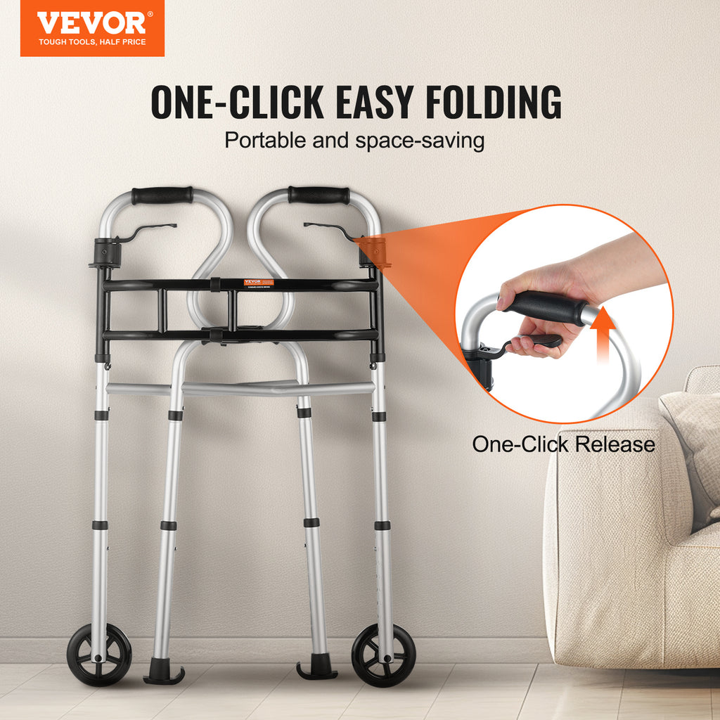 VEVOR 可折叠助行器，高度和宽度可调节