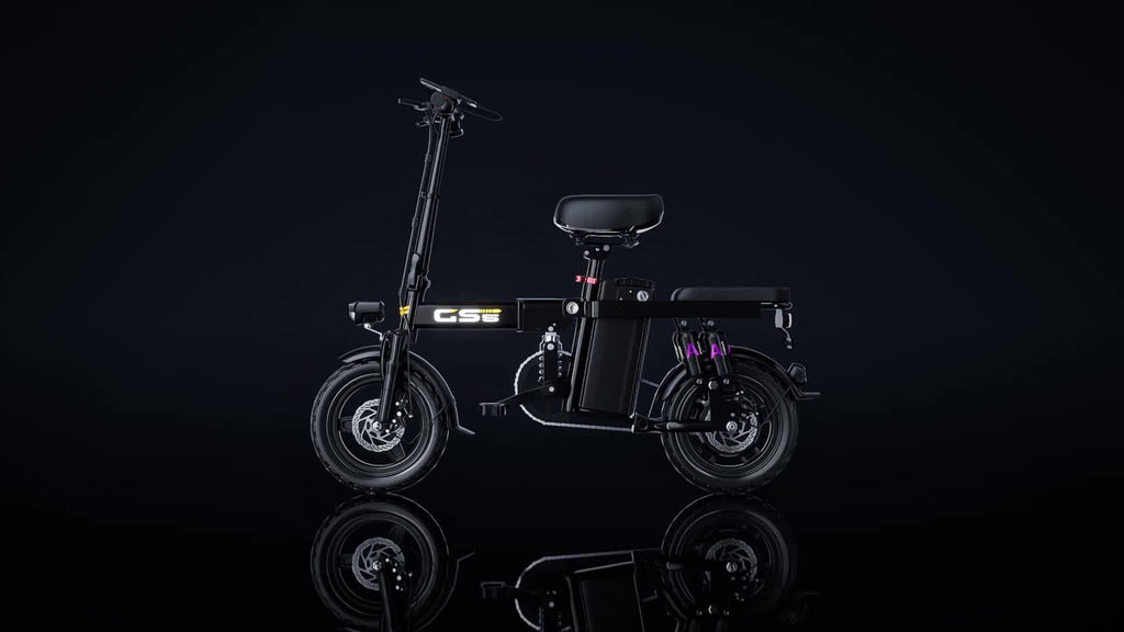 UPlee 740W 成人电动自行车，20MPH 全悬挂舒适骑行，48V15Ah，最大续航 32 英里可折叠电动自行车，14 英寸无内胎越野轮胎,城市通勤