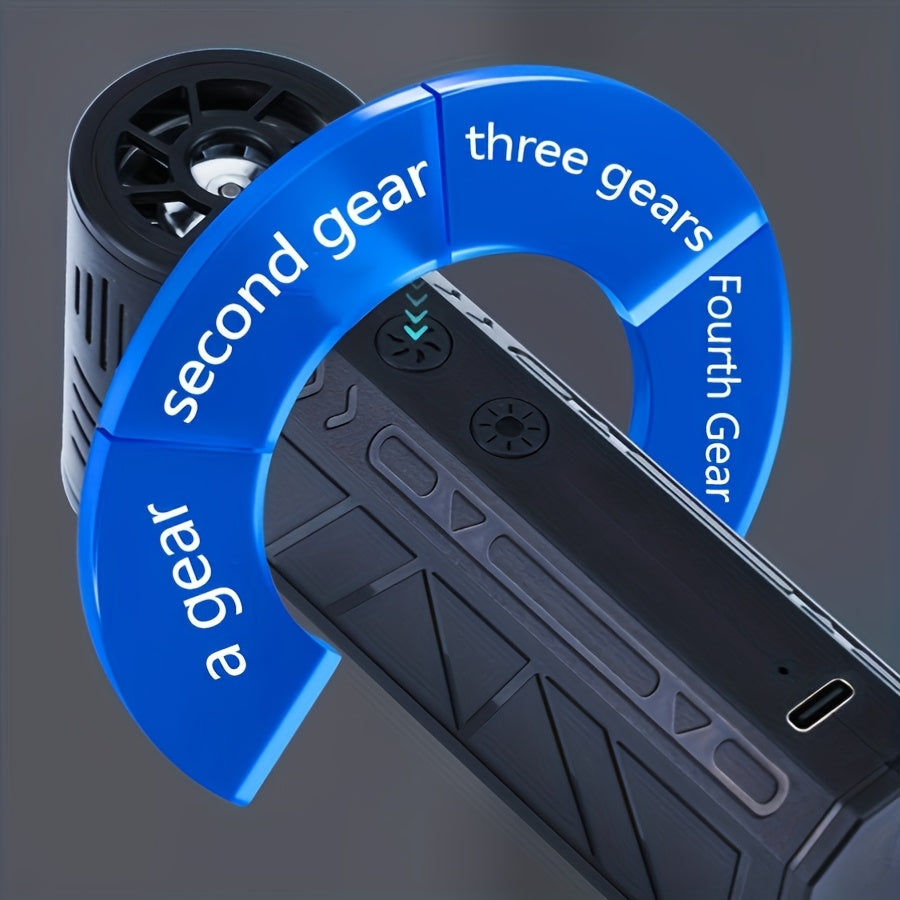 High Capacity Portable High Speed Turbo Fan, Handheld Personal Powerful Cooling Fan, Rechargeable Long Lasting Battery, Multifunctional for Home Outdoor Work Travel Camping Yard Use, Ideal for Dust Blowing
