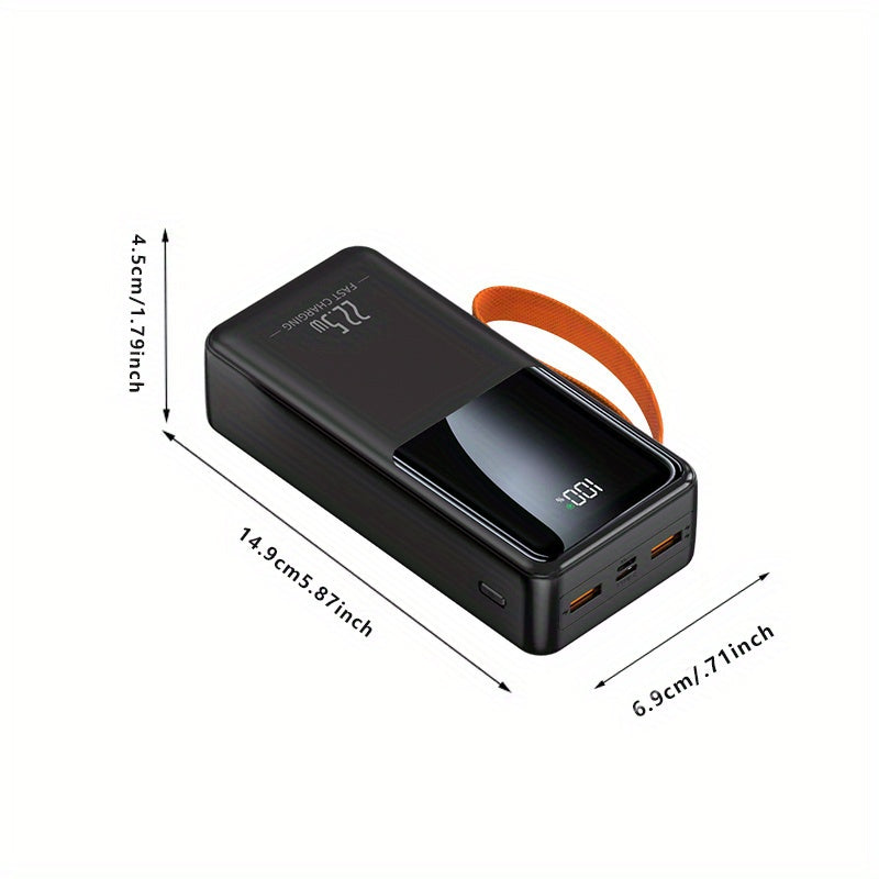 66800Mah Portable Charger PD 22.5W/20W Ultra Rapid Charging with 4 Integrated Cables LED Power Indicator External Battery for All Mobile Phones & Electronic Gadgets