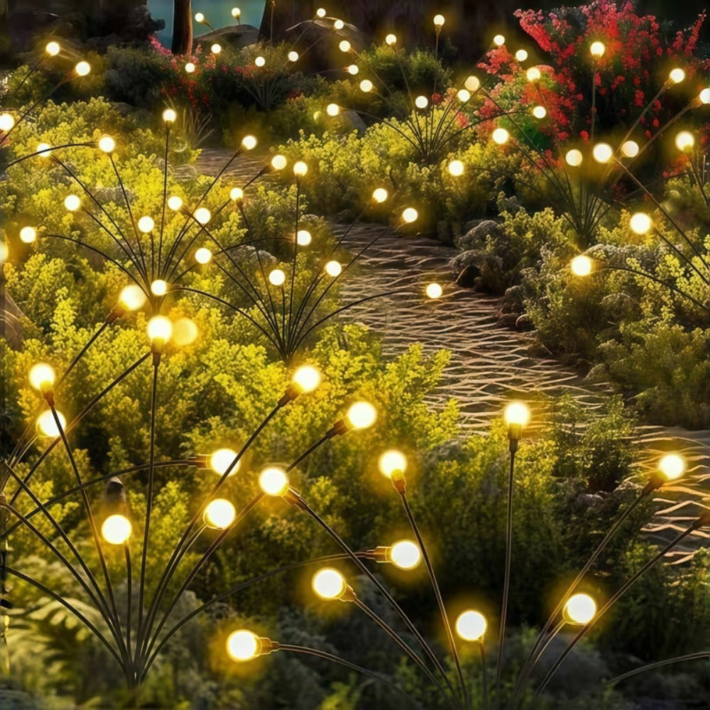 4 Pack - 32LED Outdoor Firefly Festival Light, LED Super Bright Fairy Ground Insert Light, Perfect for Garden, Courtyard, Party, Camping, Lawn, Pathway, Wedding, Spring & Summer Decoration