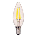 Satco S29877 4.5 watt B11 LED; clear; candelabra base; 2700K; 350 lumens; 120 volt