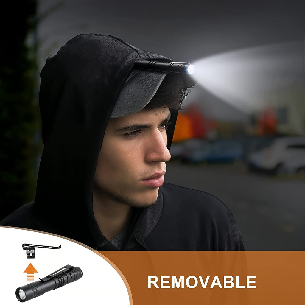 Compact Aluminum Alloy LED Flashlight Pen Style Design For Home & Outdoor Use Powered By AAA Batteries Battery Not Included