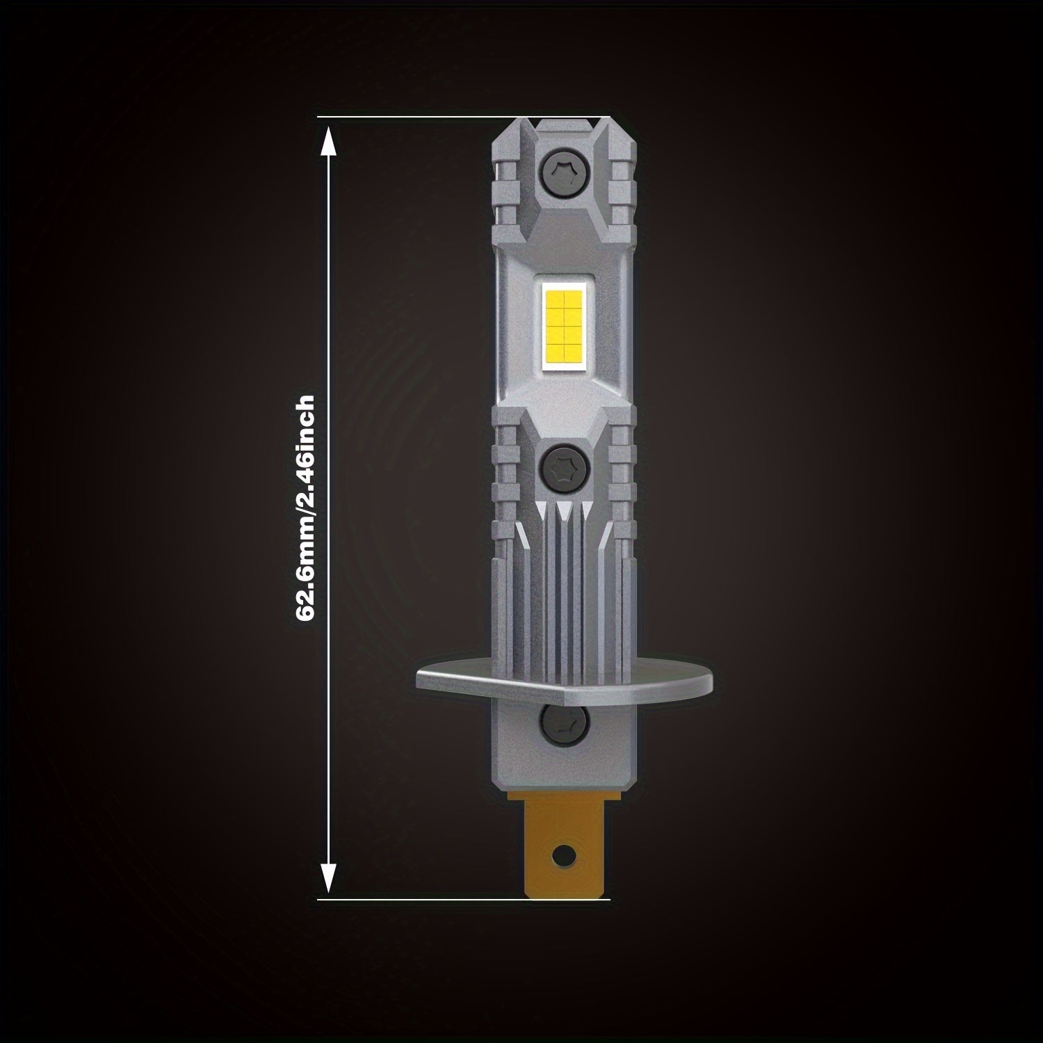 2个迷你H1 LED灯泡 H1 LED强光大灯灯泡 20000LM 白色超亮光 汽车雾灯 高品质，不含电池