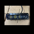 An ultra-bright 4-eye LED light bar, auxiliary light-emitting spotlight for motorcycles, white and yellow external motorcycle spot light, suitable for off-road vehicles - high-intensity dual-color white and yellow beam auxiliary light