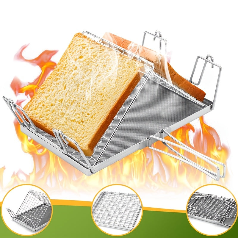 Foldable Portable Camping Stove Toaster – Perfect for Hiking, Picnic & Outdoor Use/