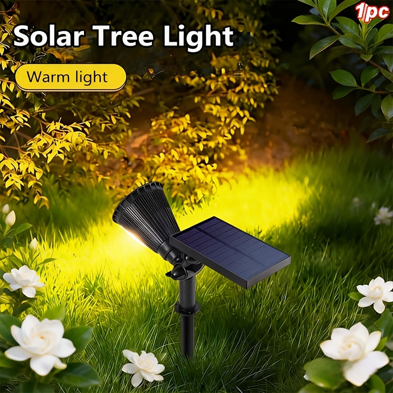 Outdoor Solar Spotlight Set, Available in 1/2/4 Packs, Landscape Light, Equipped with 18 LEDs, IP44 Waterproof Rating, Smart Light Sensor Function, Perfect for Outdoor Decoration in Courtyards, Gardens, Lawns, Walkways and Furniture Design