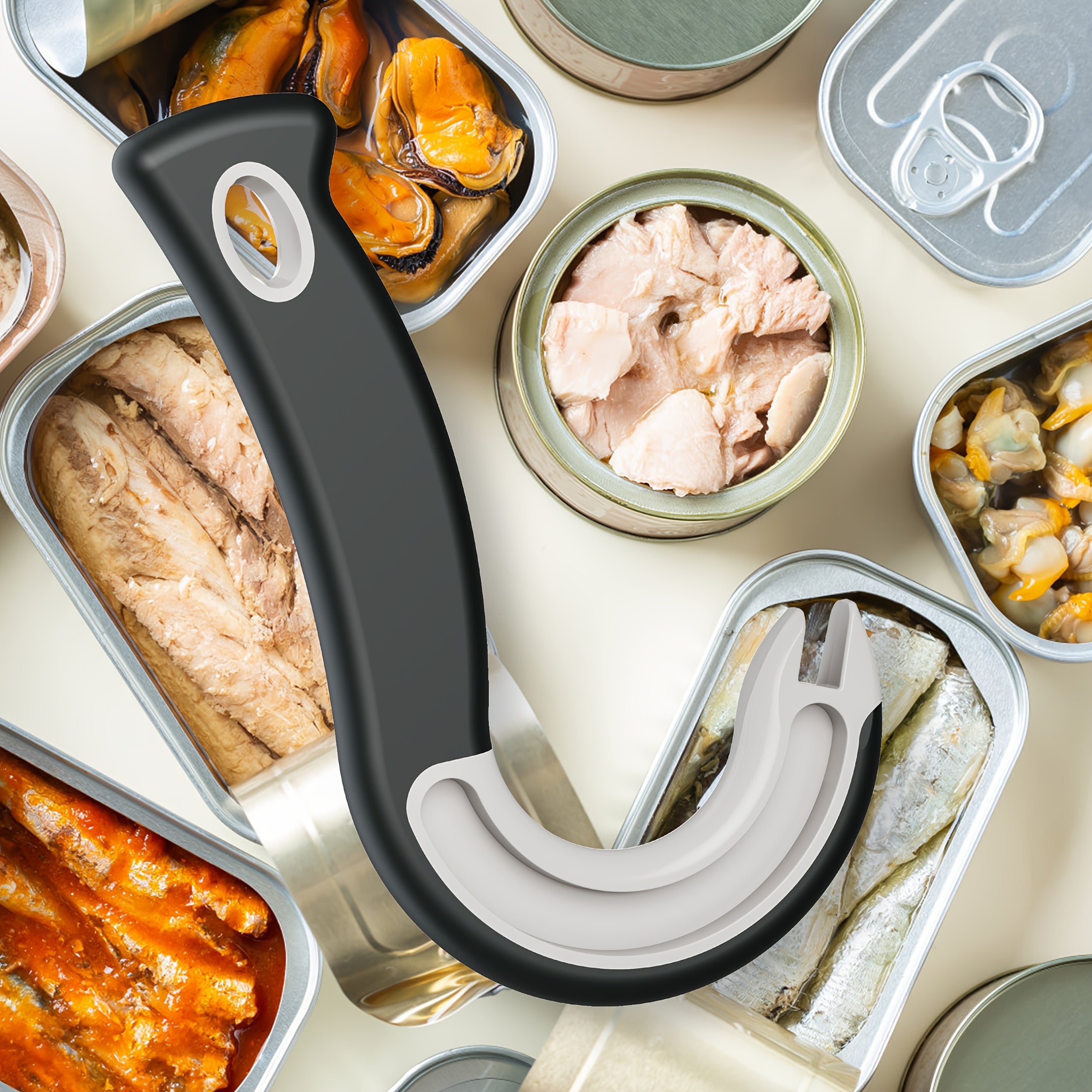 New Easy-Grip Can Opener – Durable Plastic Material, Perfect for Home & Restaurant Use, Great for Christmas Parties