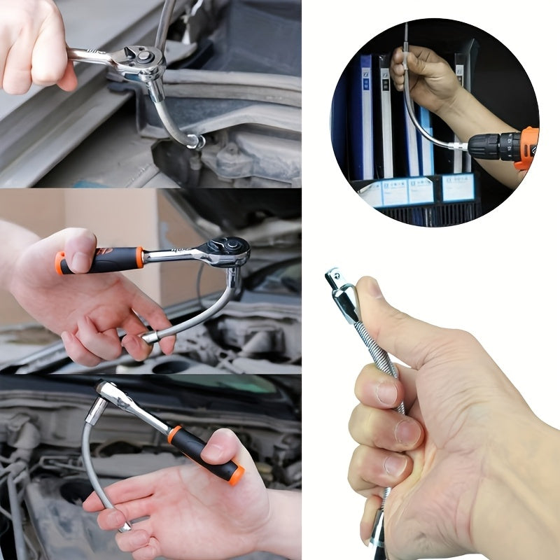 1pc, Chrome Vanadium Steel Extension Bar with 1/4-Inch Drive - High Torque, Flexible, and Rust-Resistant for Auto Repair