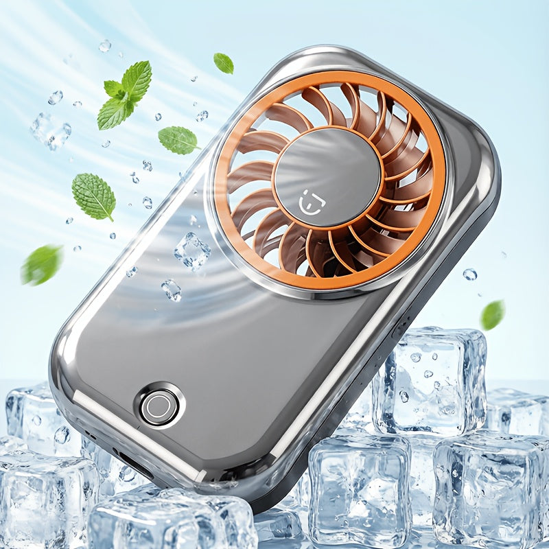 All Season Ice Feel Handheld Mini Cooling Fan, Portable USB Personal Pocket Fan