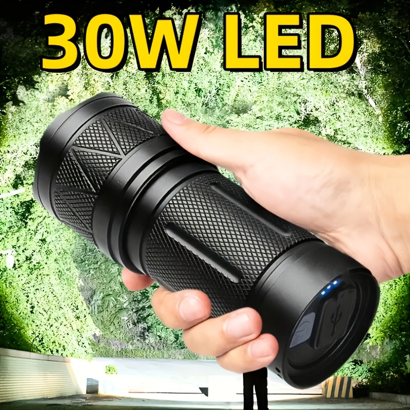 Rechargeable Super Bright Flashlight Suitable for Home Security Emergency Camping Power Outage Use Outdoor Handheld Lighting With Battery Not Waterproof