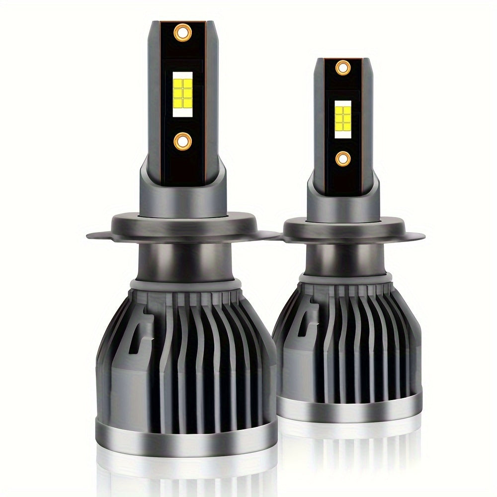 Set of 2 LED Car Headlights, Compatible with H4, H1, H3, H7, H11, 9005, 9006, 9012, H13, 9007 and 9004, 6000K White Light, 35000 Lumens, 500% Brightness Increase, New CSP Chip Design, High/Low Beam Function