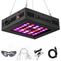Likesuns 600W Indoor Plant LED Grow Light - Full Spectrum for Succulents, Herbs & Flowers, High-Power Dual-Chip Design with Large Cooling Fan, 2-in-1 VEG & BLOOM Switch Button