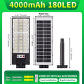 3D Curved Screen Integrated High-Brightness Solar Street Light, PIR Motion Sensor with Remote Control IP65 Street Light, Perfect for Parking Lots, Street Lighting, Courtyards, Gardens, Villas, Outdoor Solar Light