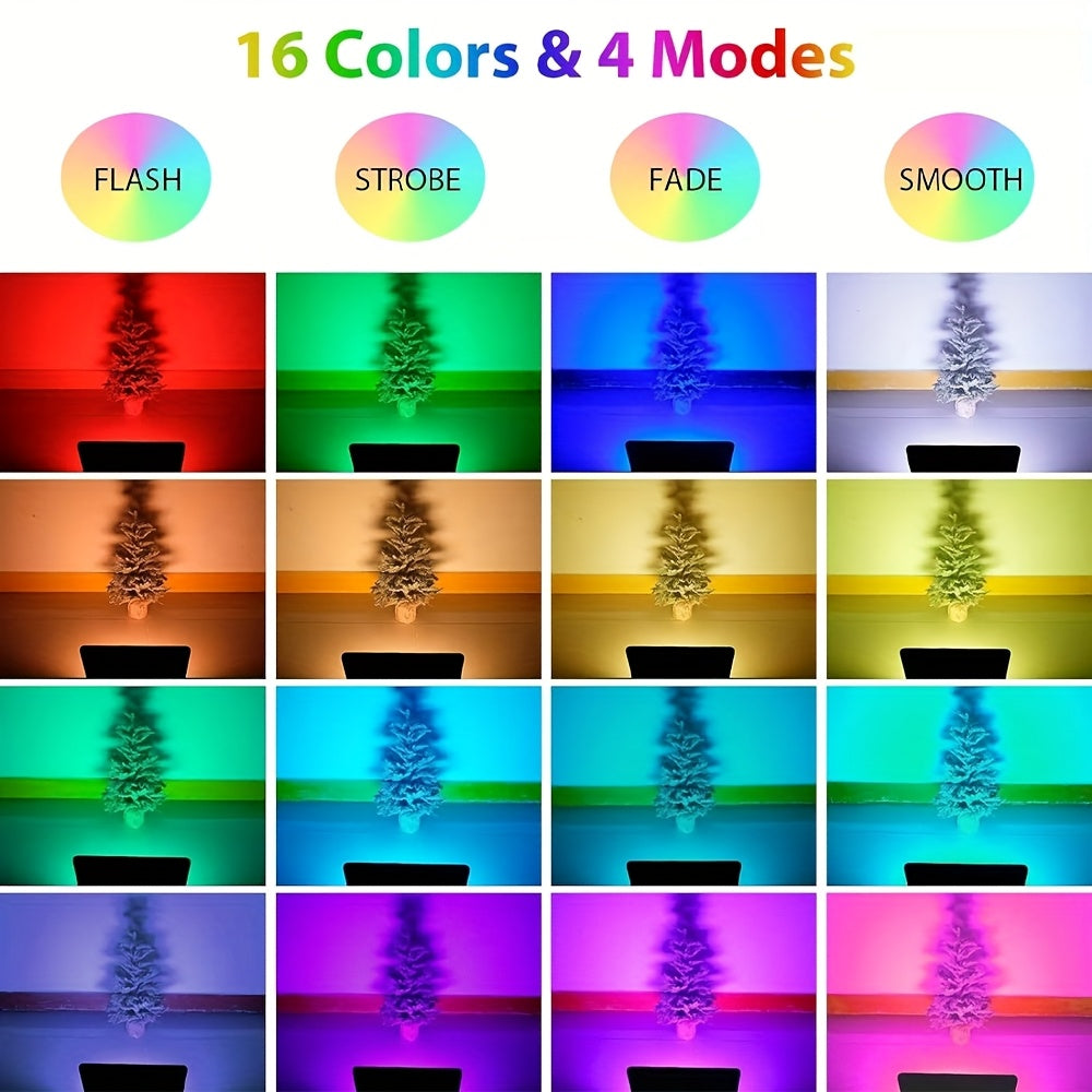 50W 100W RGB Color Changing LED Flood Light, Suitable for Indoor and Outdoor, IP65 Waterproof, Perfect for Halloween Parties, Outdoor Uplighting, Landscape Spotlights, Ground Uplighting, Color Floodlights, Wall Washer Lights and Stage Lighting.