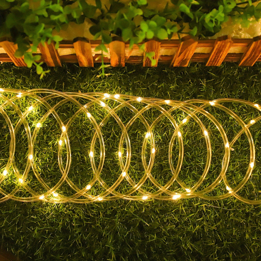 Solar LED string light, 50/100/200/300 Christmas fairy colorful tube lights, suitable for patios, gazebos, trampolines, pathways, swimming pools, garden decoration, Christmas parties, Halloween party decorations, Easter decorations