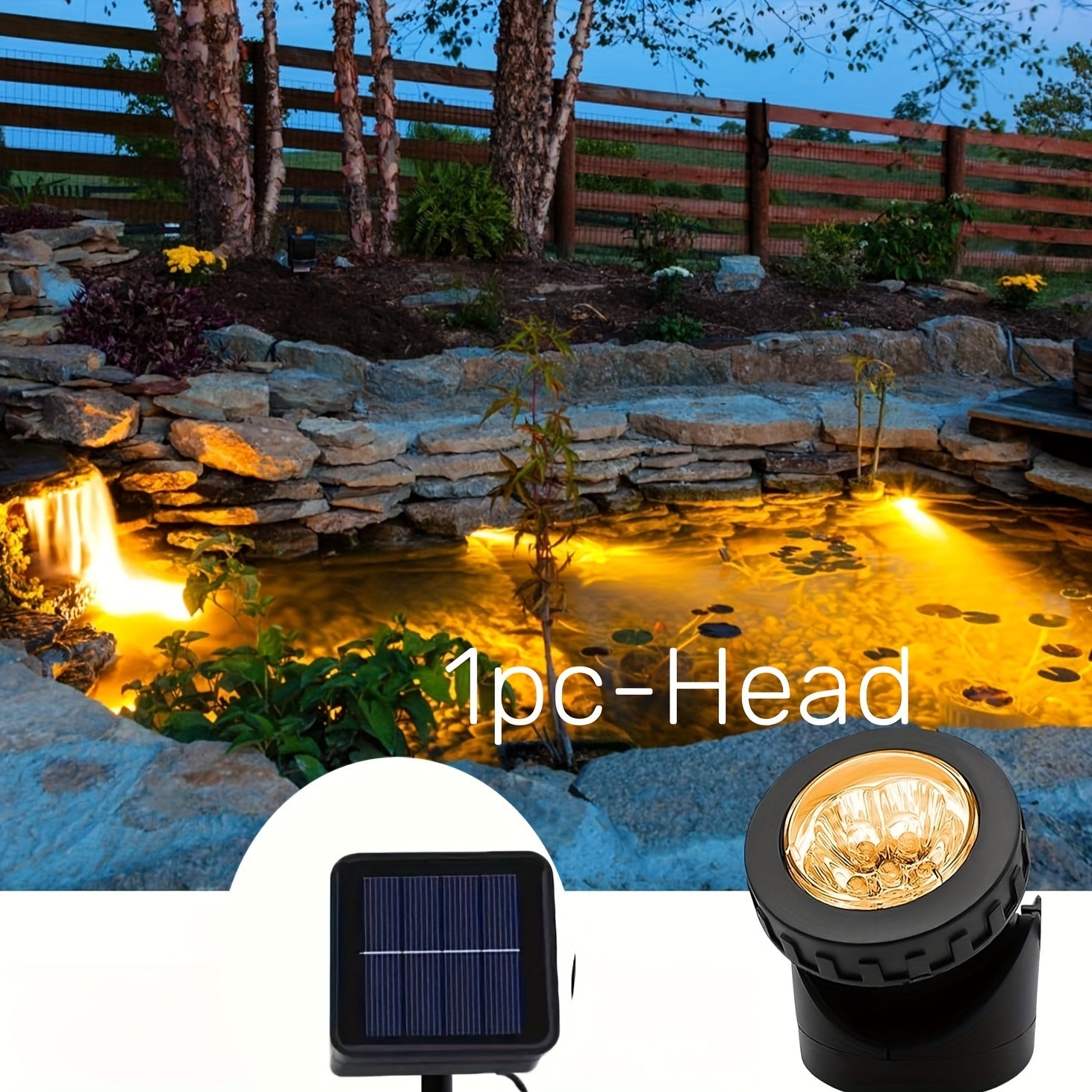 Solar Underwater Pond Light, IP65 Waterproof Projection Light, 6 LED Spotlight Aquarium Light, Perfect for Garden Pool Courtyard Landscape Outdoor Lighting (1 Pack / 2 Pack / 3 Pack)