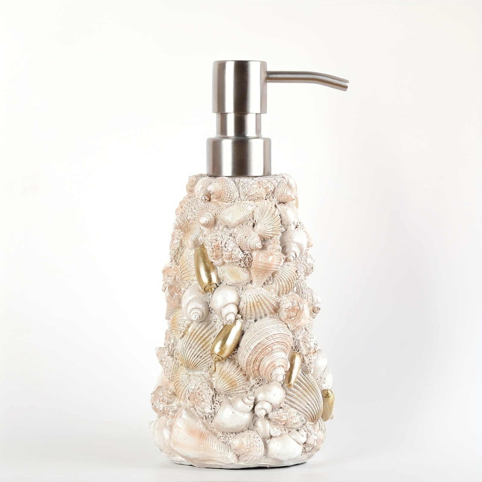 1pc Shell-Shaped Soap Dispenser - Refillable Bottle for Home, Kitchen & Bathroom, Creative Ocean Style Decor