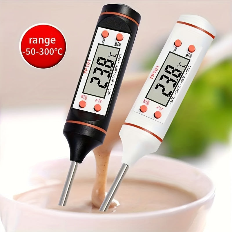 1 Piece Instant Read Meat Thermometer – Digital Thermometer for BBQ, Garden, Kitchen, Outdoor, Camping, Cooking, Grilling – For Heating Milk, Candy, Baking, and Other Kitchen Gadgets