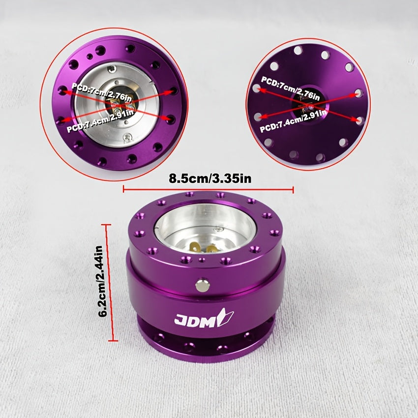 6×4 Ball Bearing Steering Wheel Quick Release JDM Snap-On Car Tuning Quick Release Steering Wheel Adapter Boss Kit Hub with Button